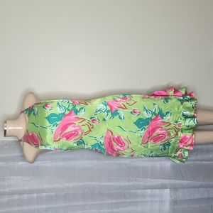 VINTAGE AND RARE  FLORES & FLORES SILK MINI DRESS  NWT